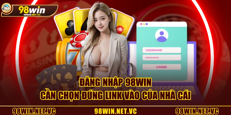 Đăng nhập 98WIN cần chọn đúng link vào của nhà cái