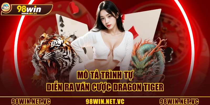 Mô tả trình tự diễn ra ván cược Dragon Tiger